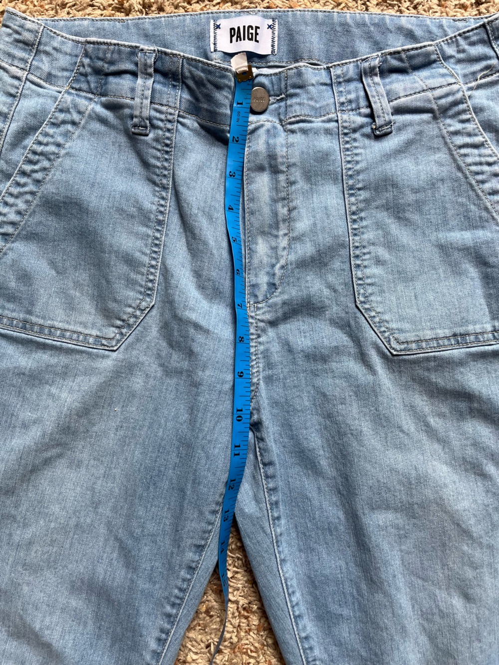 Paige Mayslie Jogger Light Wash Cotton Blend Lightweight Travel Size 30 - Picture 5 of 9